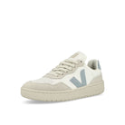 Veja V-90 O.T. Leather Extra-White-Steel Low Top Sneakers  Close Up | Overkill