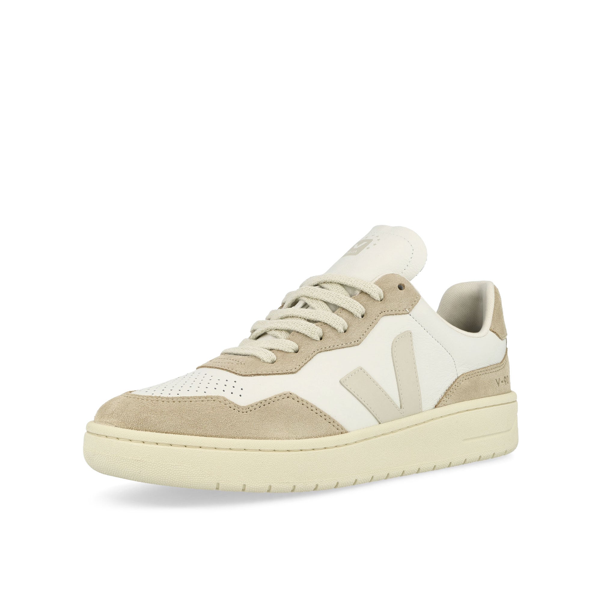 Veja V-90 Extra White Low Top Sneakers  Close Up | Overkill