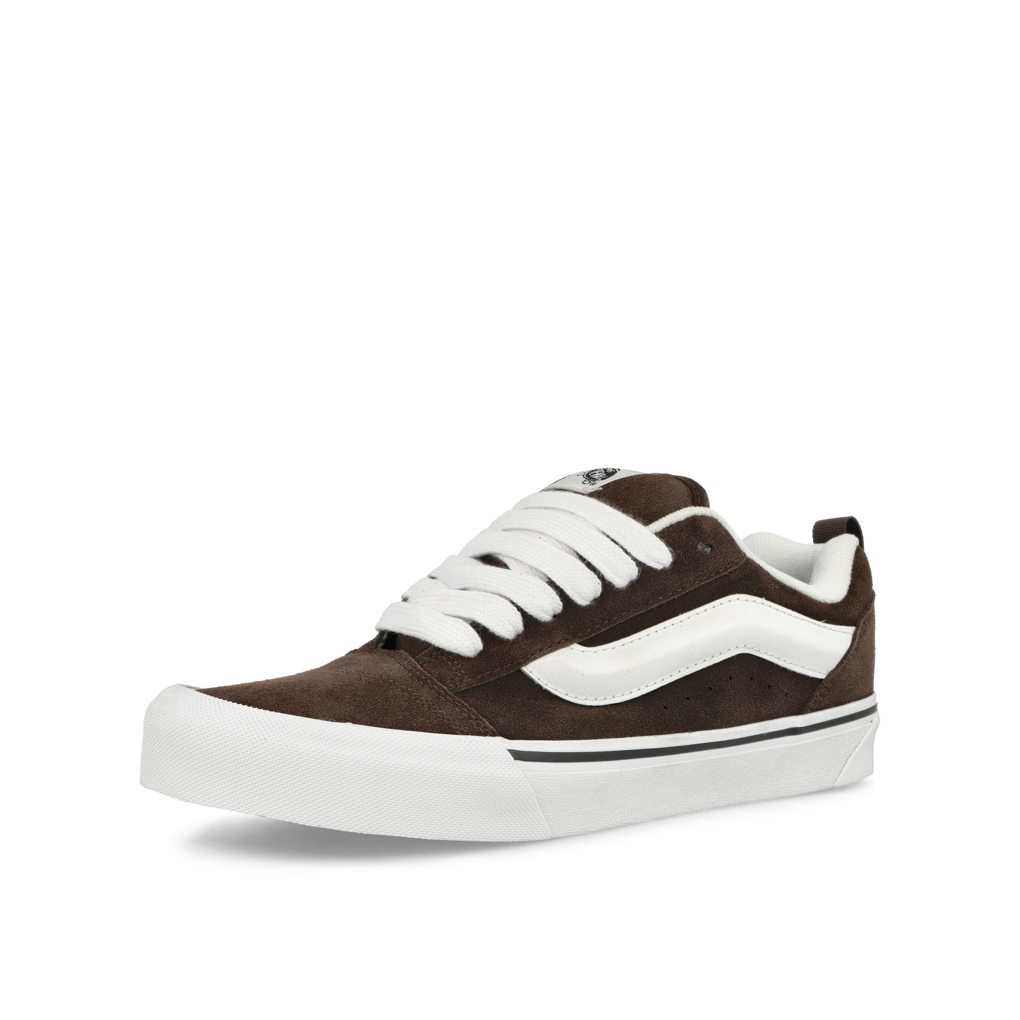 Vans Knu Skool Brown / White Low Top Sneakers  Close Up | Overkill
