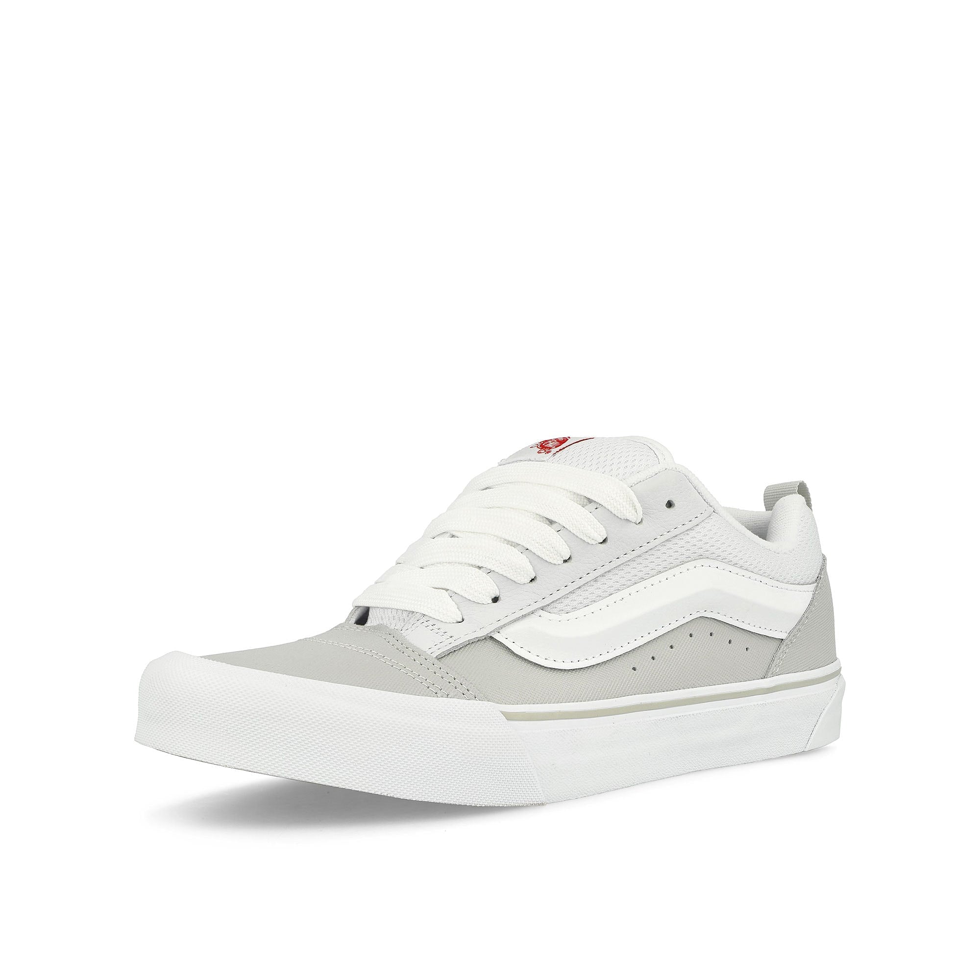 Vans Knu Skool White / Gray Low Top Sneakers  Close Up | Overkill