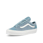 Vans OG Style 36 LX Suede-Leather Dusty Blue Low Top Sneakers  Close Up | Overkill