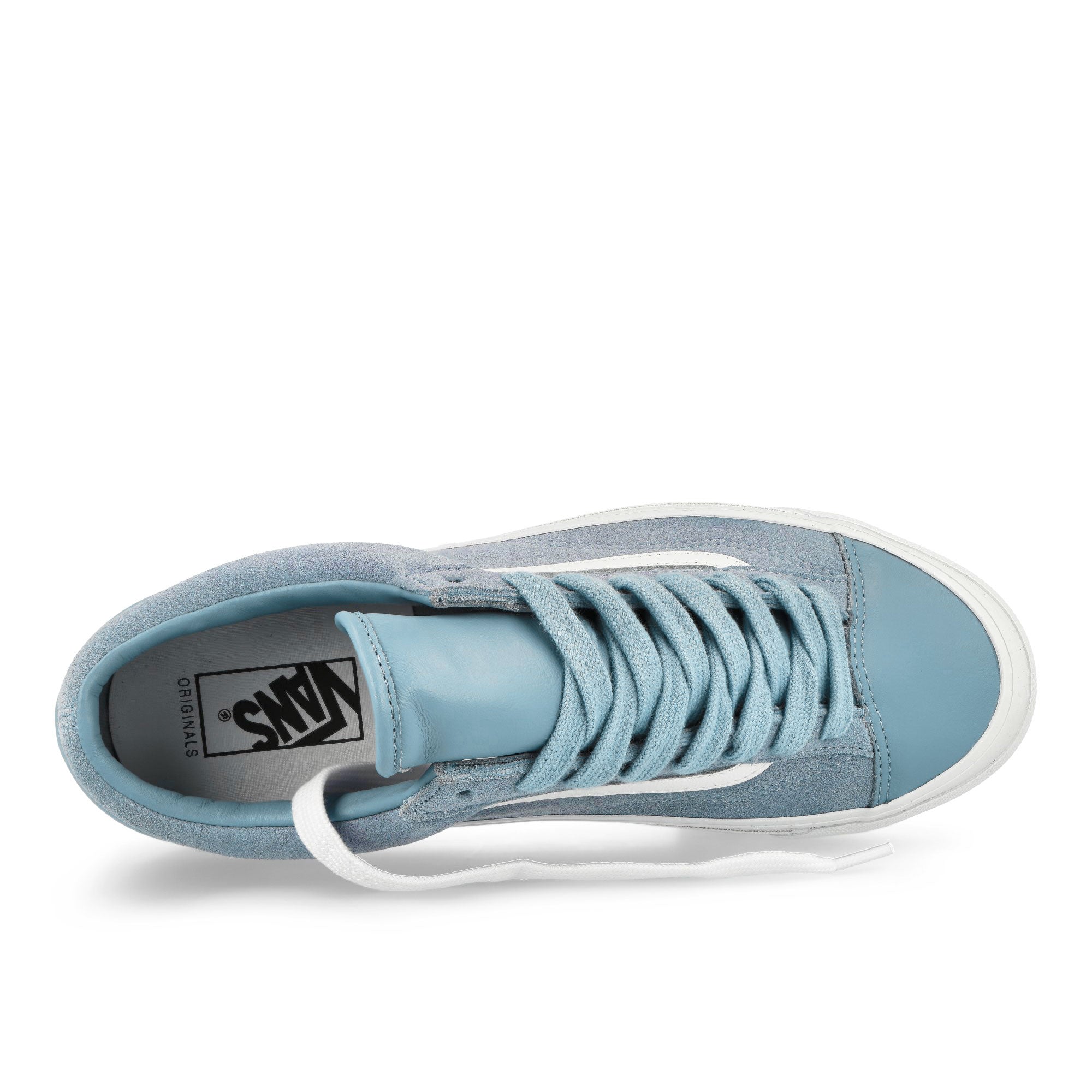 Vans OG Style 36 LX Suede-Leather Dusty Blue Low Top Sneakers  Detailfoto | Overkill