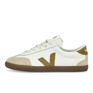 Veja Volley O.T. Leather White / Tent Bark Low Top Sneakers VO2003720B | Overkill
