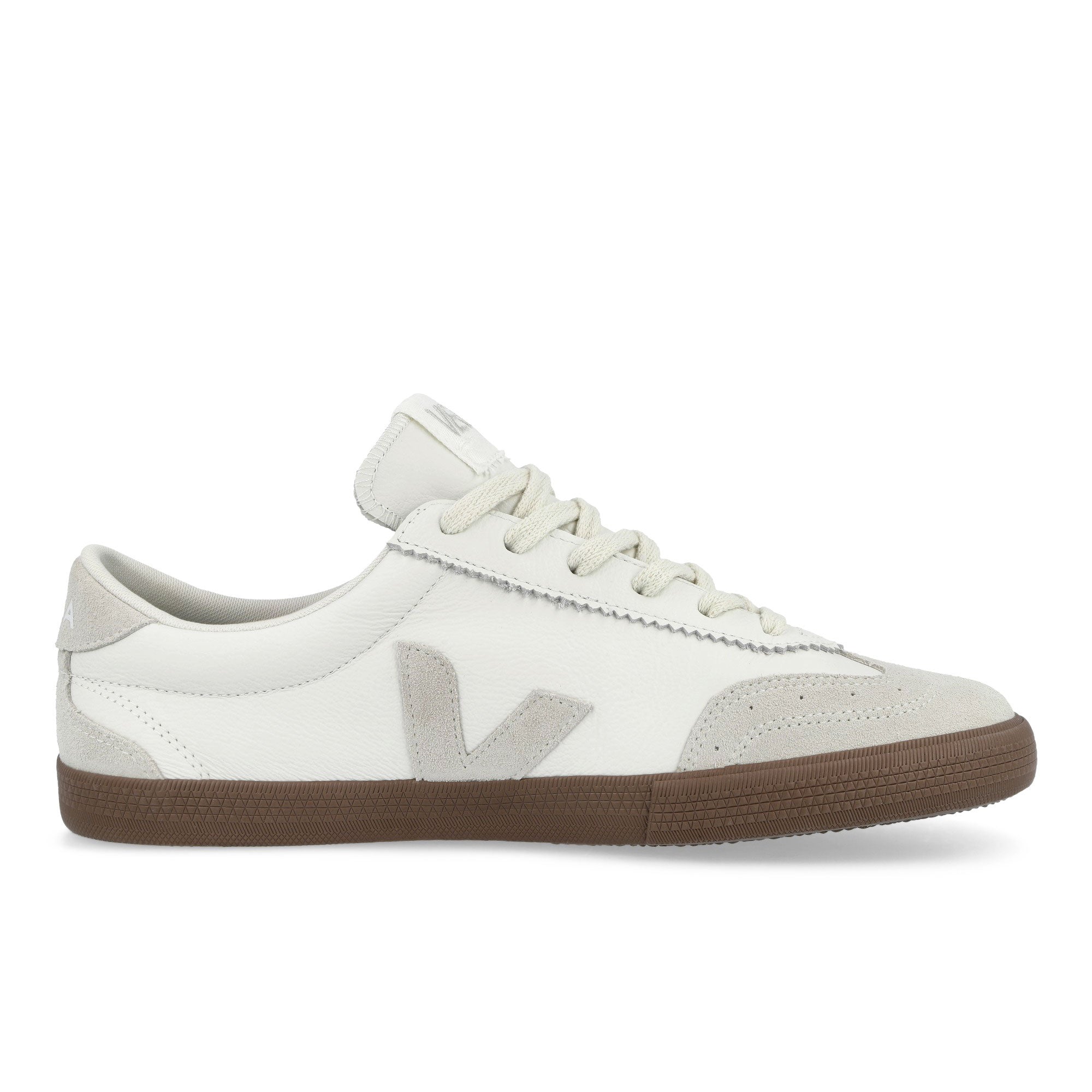 Veja Volley O.T. Leather White / Natural Bark Low Top Sneakers VO2021383B  Silhouette | Overkill
