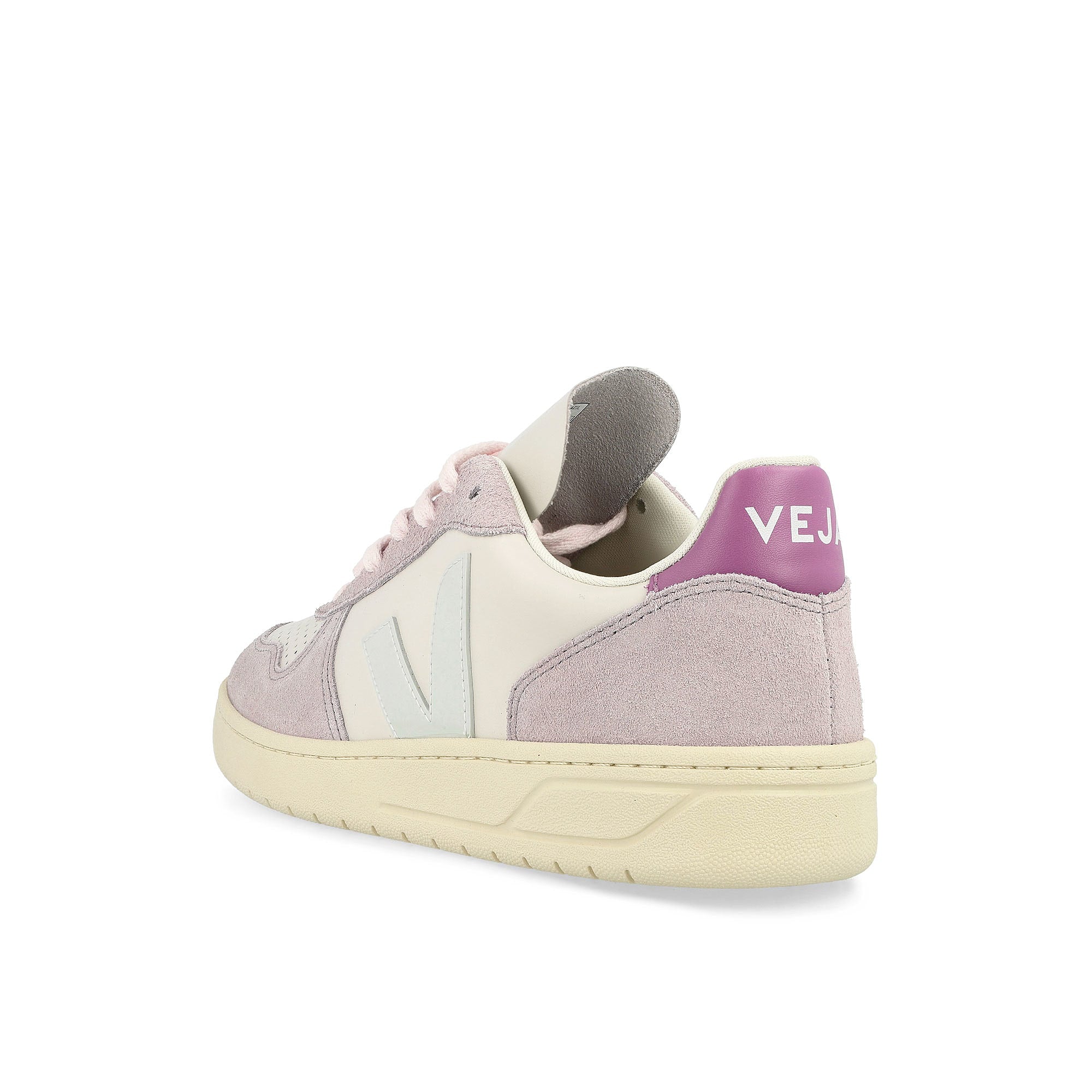 Veja W V-10 Leather Gravel / Menthol / Parme Low Top Sneakers  Material | Overkill