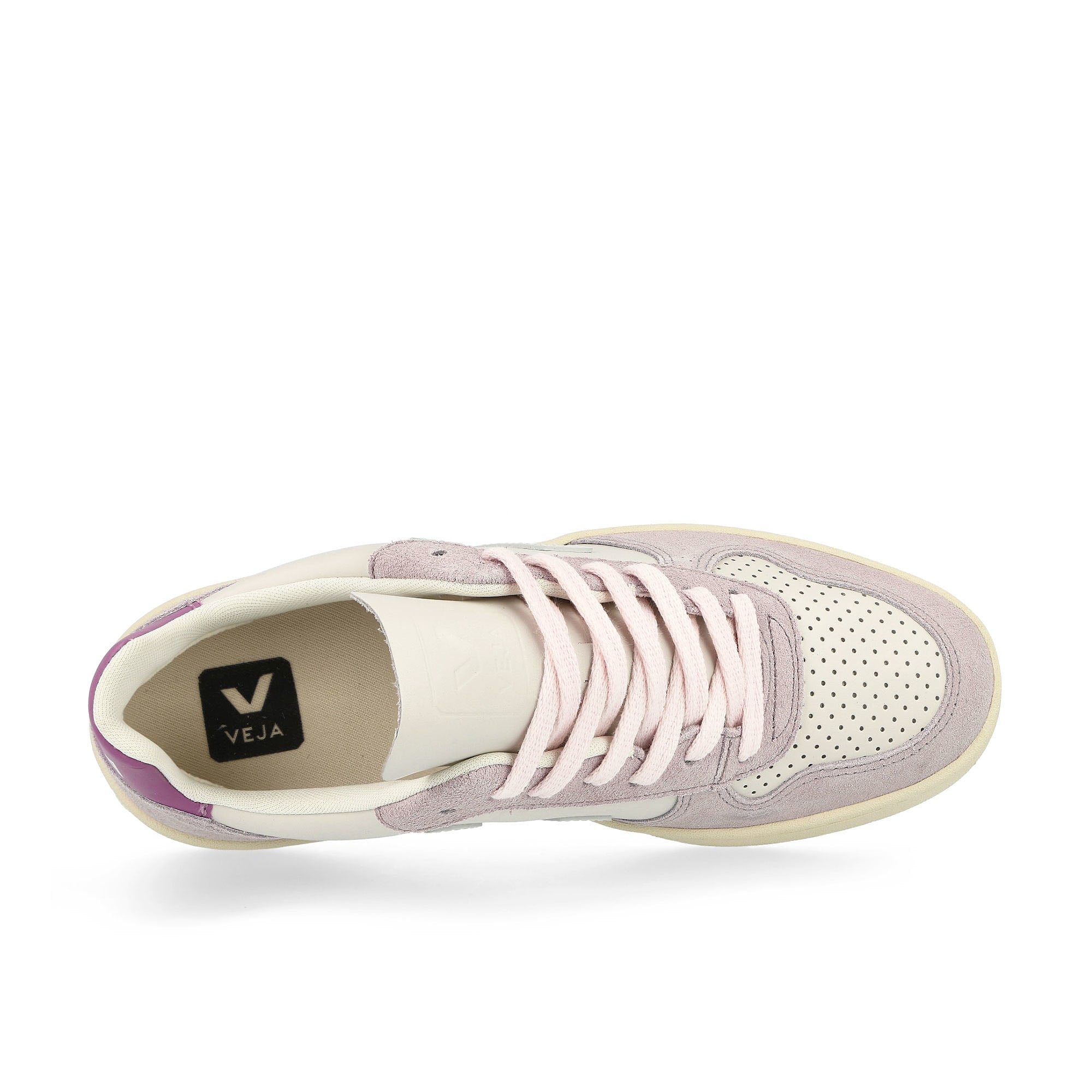 Veja W V-10 Leather Gravel / Menthol / Parme Low Top Sneakers  Detailfoto | Overkill