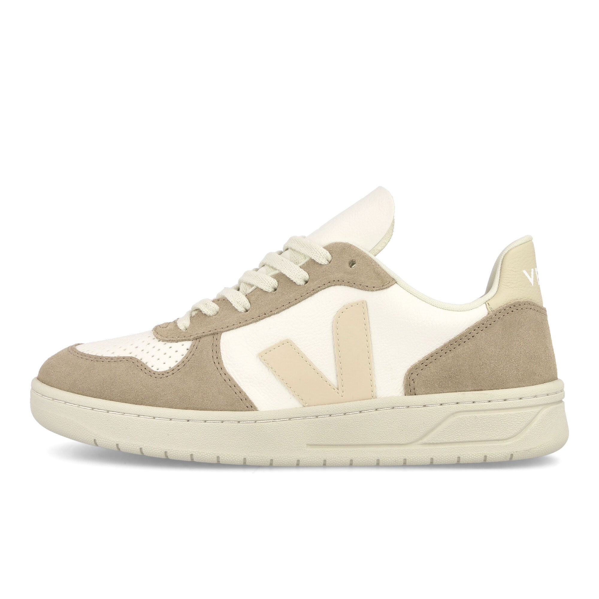Veja V-10 Chromefree Leather Extra White-Sable Sahara Low Top Sneakers VX0503123B | Overkill
