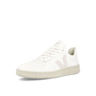 Veja W V-10 CWL Full White Low Top Sneakers  Close Up | Overkill