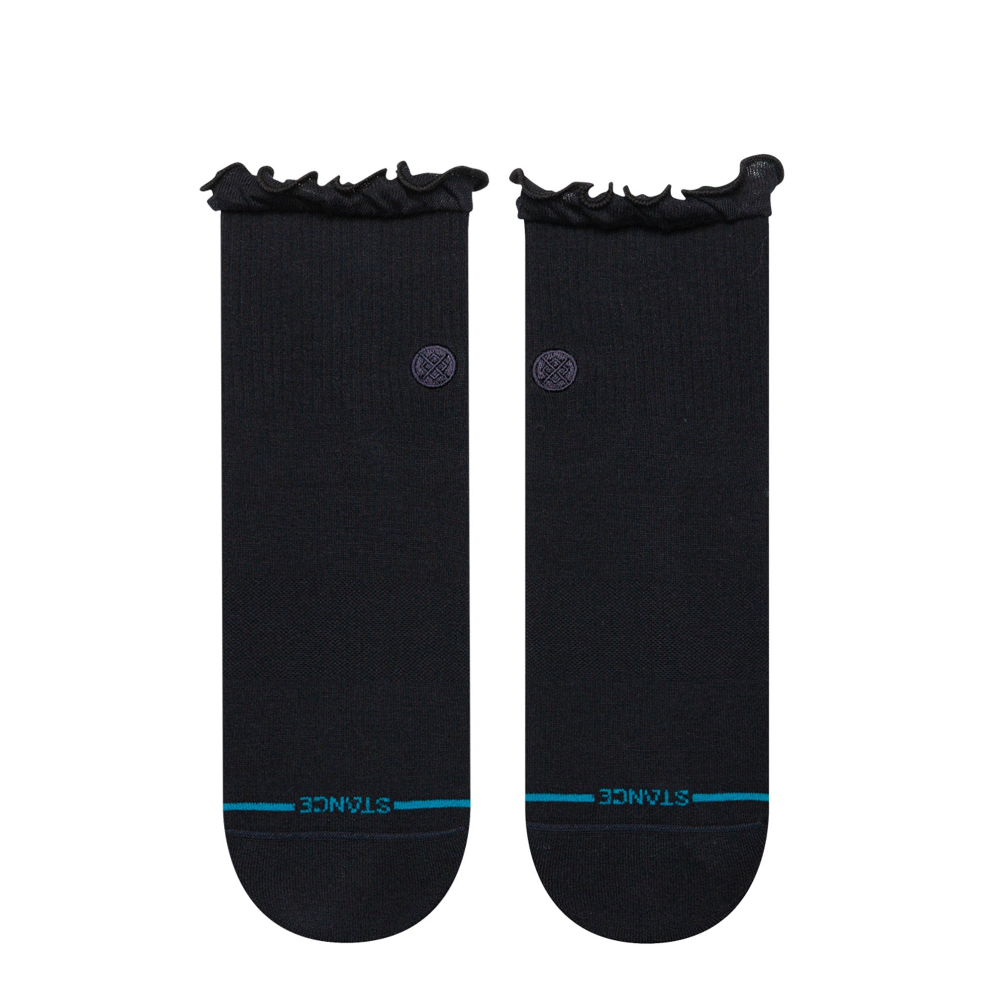 Stance Ruffle Icon Quarter Socks Black Socks W345BD25RU-BLK Close-up | Overkill