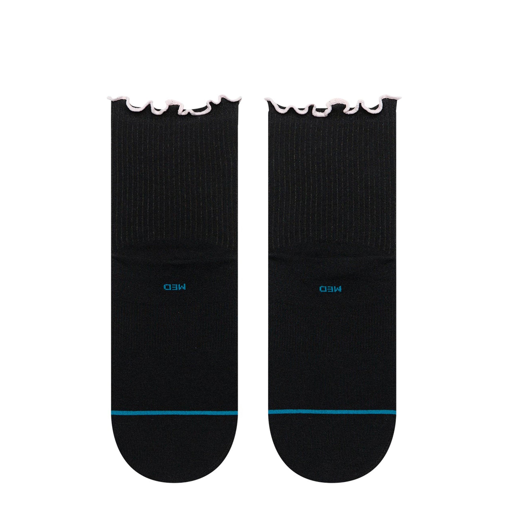 Stance Wmns Pop Ruffle Icon Quarter Socks Black Socks W346BC26PO-BLK Close-up | Overkill
