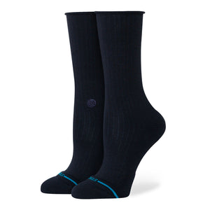 Stance Wmns Rolled Solid Crew Socks Black Socks W546C25ROL-BLK | Overkill
