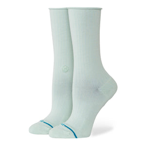 Stance Wmns Rolled Solid Crew Socks Pale Blue Socks W546C25ROL-PAB | Overkill
