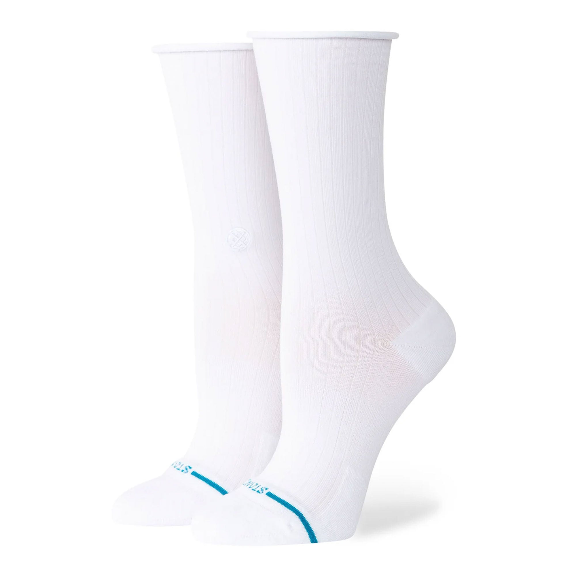 Stance Wmns Rolled Solid Crew Socks White Socks W546C25ROL-WHT | Overkill
