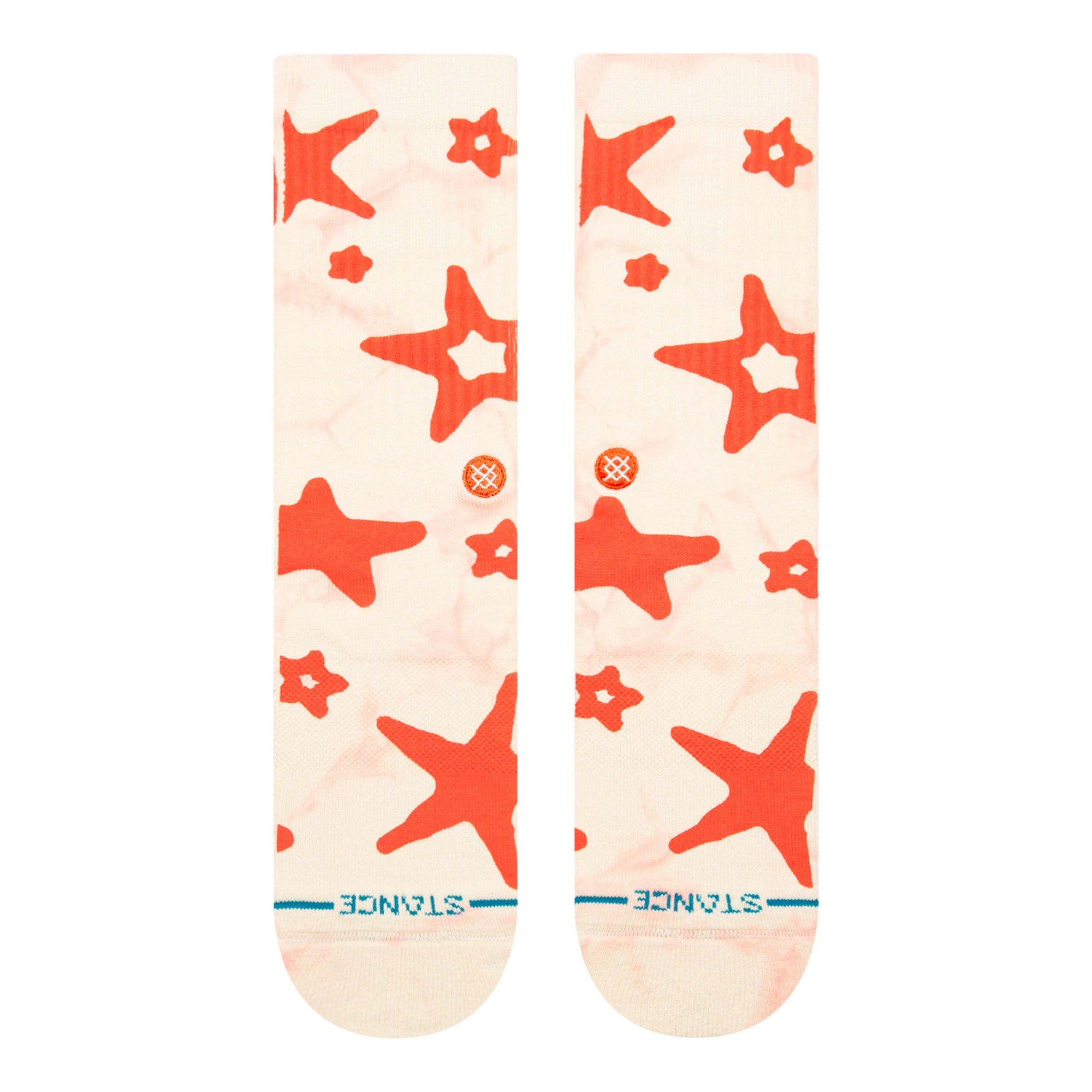 Stance Wmns Starry Eyed Crew Socks Cream Socks Close-up | Overkill