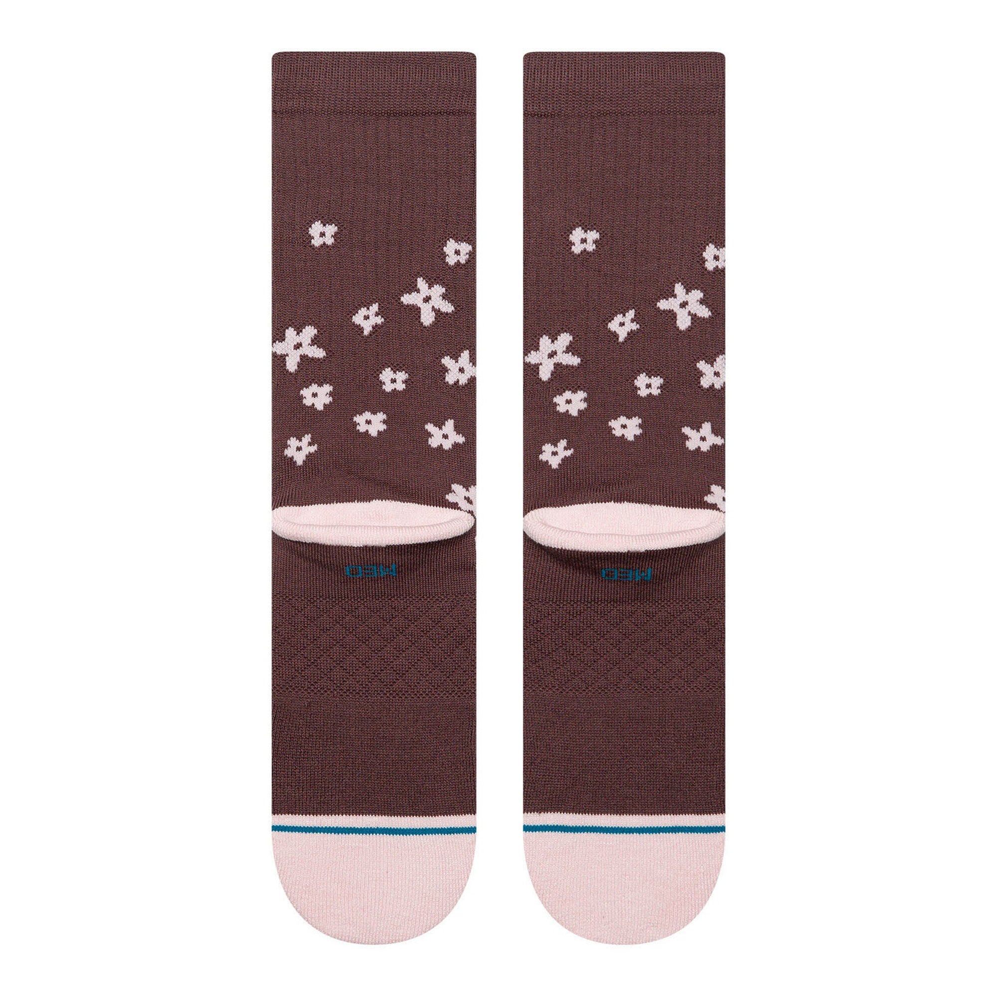 Stance Wmns Floral Dreams Crew Socks Brown Socks W556C26FLO-BRN Close-up | Overkill
