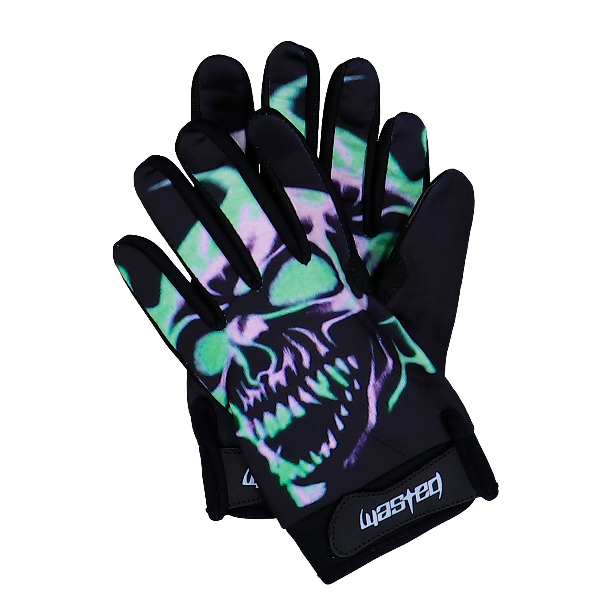 Wasted Paris Skull Gloves Black Gloves 175562 | Overkill
