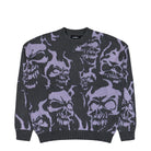 Wasted Paris Skull Sweater Charcoal / Lilac Sweatshirts 175532 | Overkill
