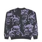Wasted Paris Skull Sweater Charcoal / Lilac Sweatshirts 175532 Close-up | Overkill
