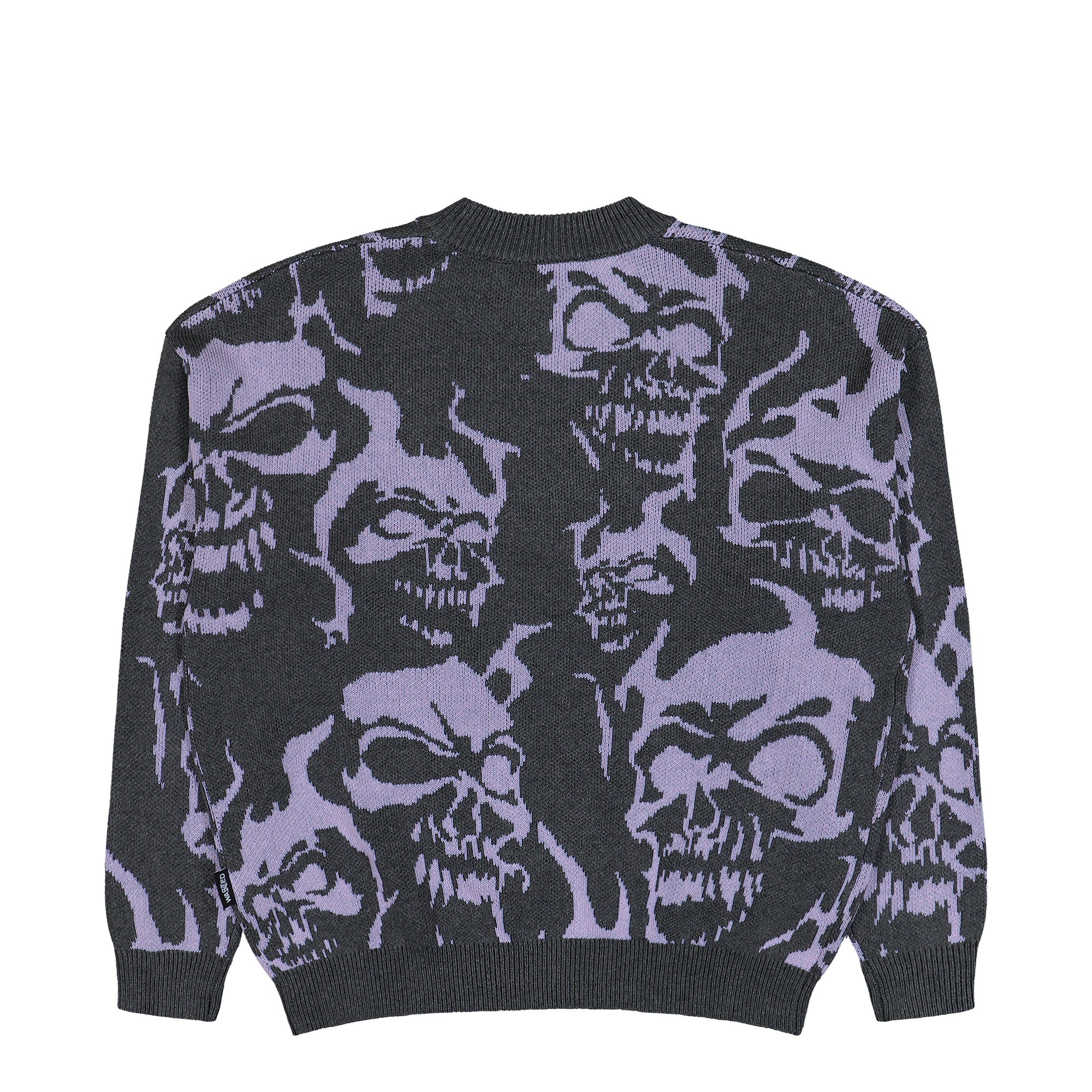 Wasted Paris Skull Sweater Charcoal / Lilac Sweatshirts 175532 Close-up | Overkill
