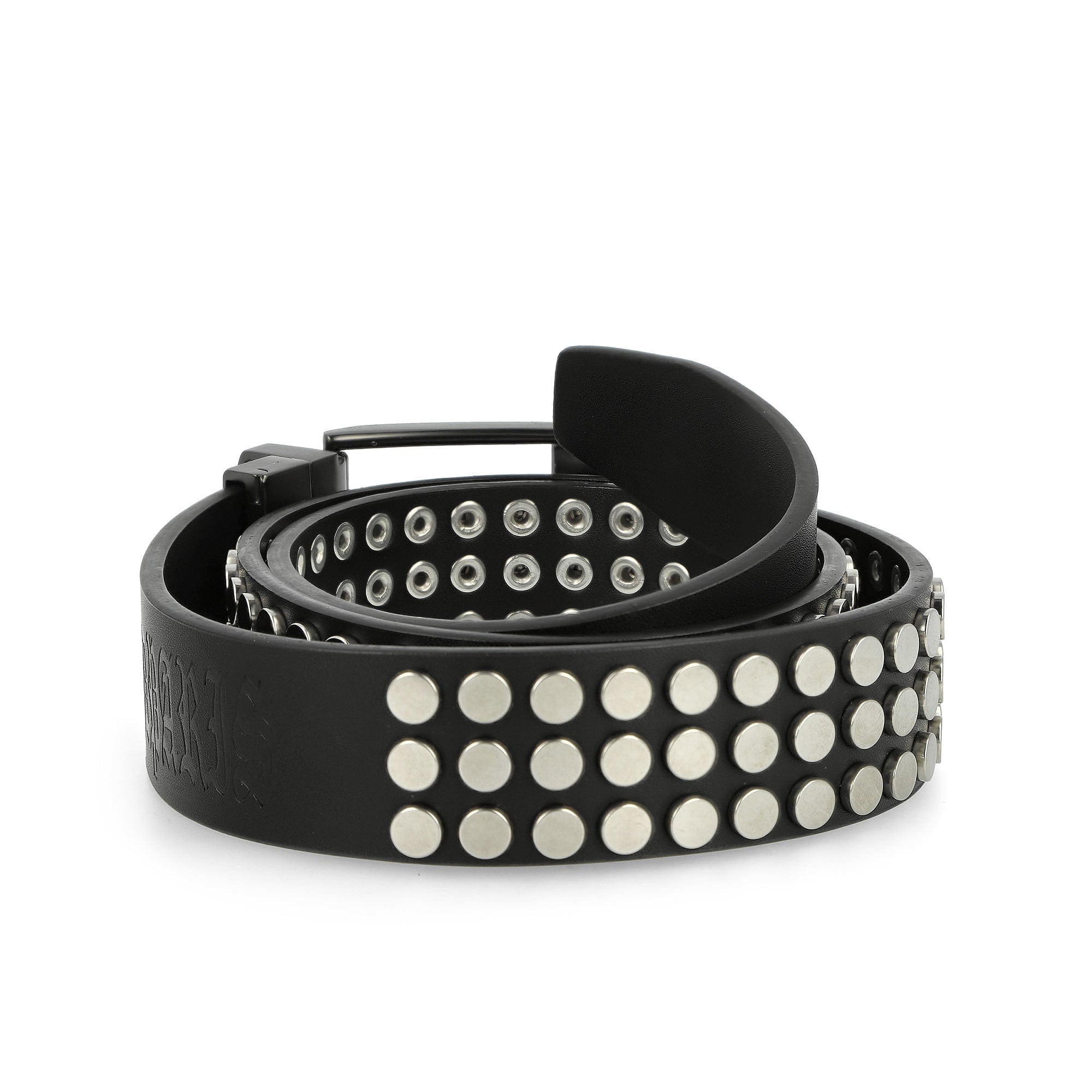 Wasted Paris Iron Studs Leather Belt Black Belts Close-up | Overkill
