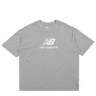 New Balance Essentials Stacked Logo Oversized Tee Athletic Grey T-Shirts WT31519 / AG | Overkill