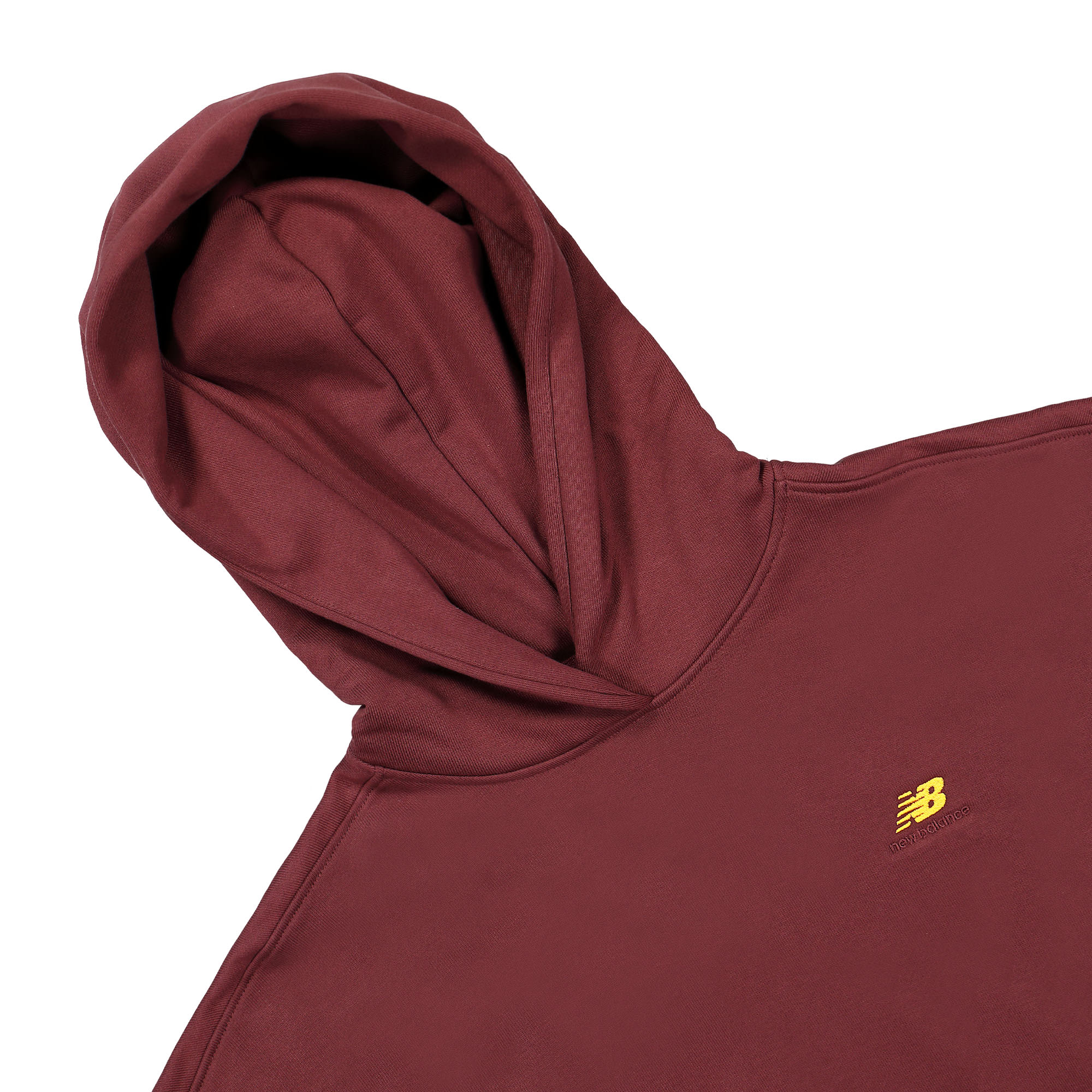 New Balance Sport Essentials Premium Fleece Hoodie Burgundy Hoodies Close-up | Overkill
