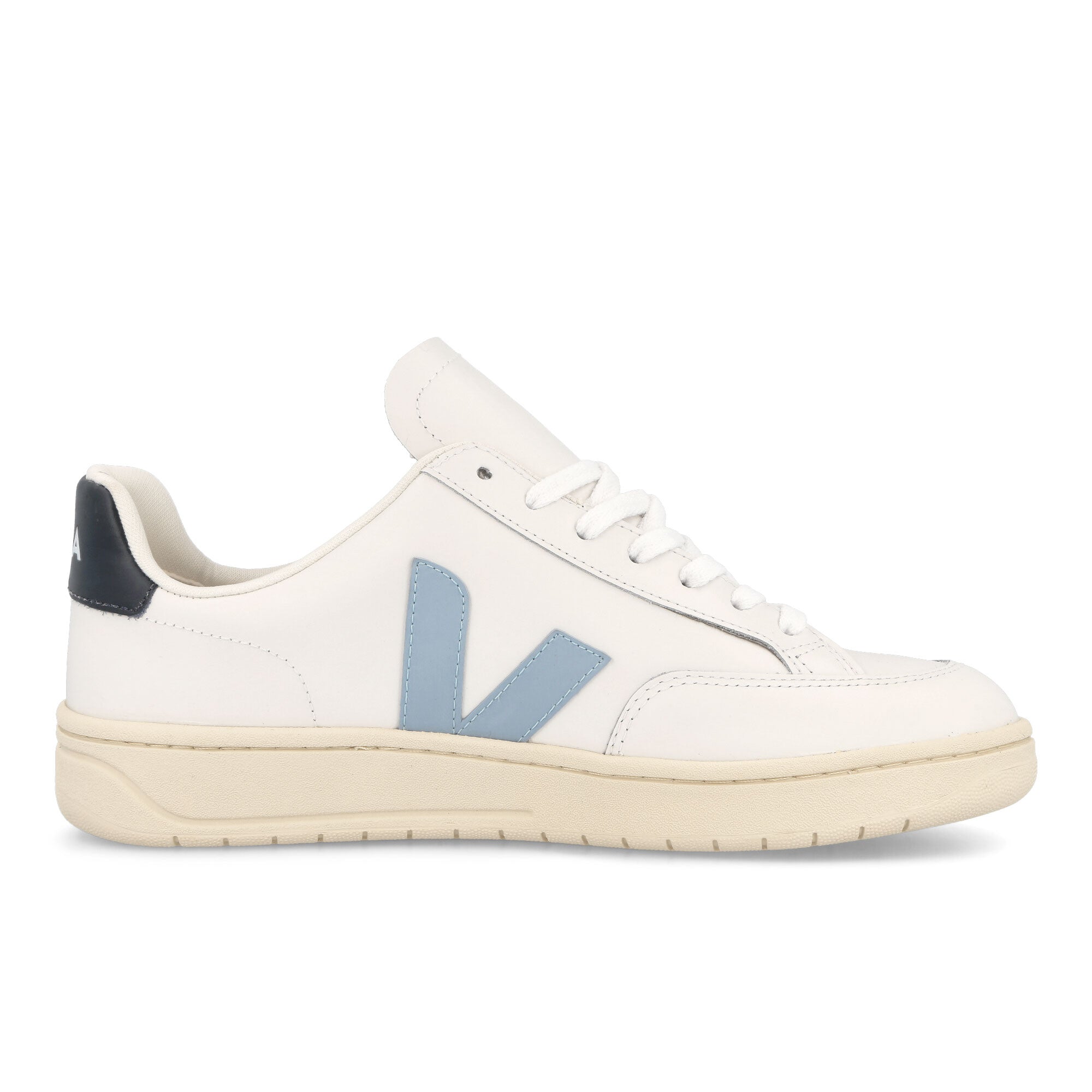 Veja V-12 Leather Extra White-Steel-Nautico Low Top Sneakers  Silhouette | Overkill