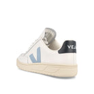 Veja V-12 Leather Extra White-Steel-Nautico Low Top Sneakers  Material | Overkill