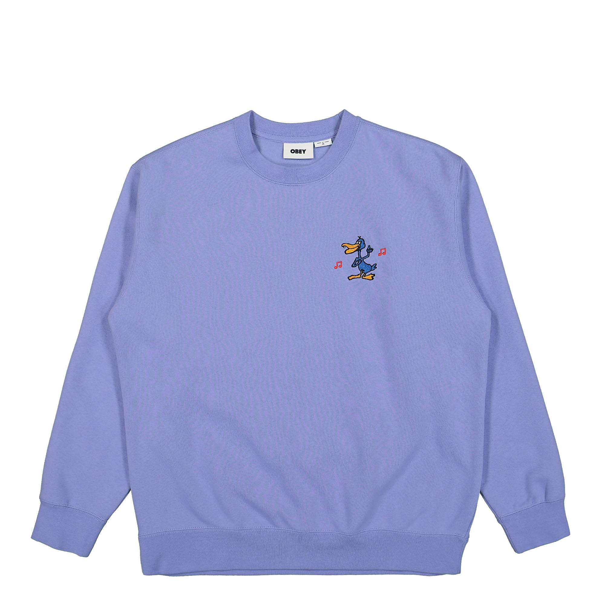 Obey Disco Duck Crew Digital Violet Sweatshirts 112480127 | Overkill