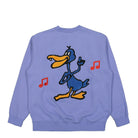 Obey Disco Duck Crew Digital Violet Sweatshirts Close-up | Overkill