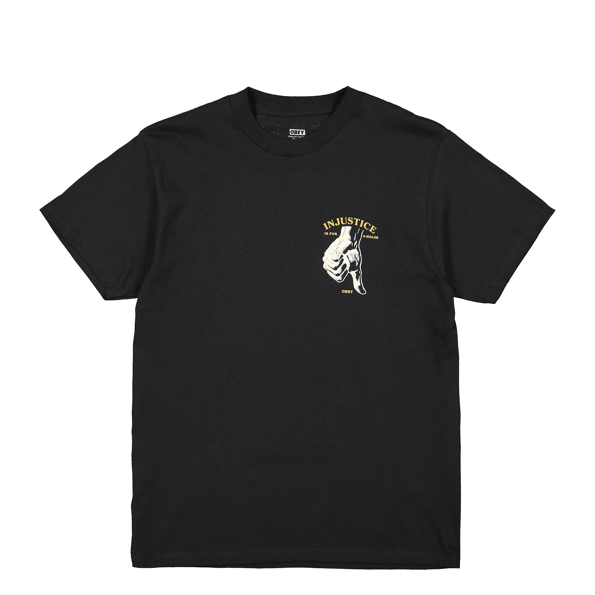 Obey Thumbs Down Tee Black T-Shirts 165263204 | Overkill
