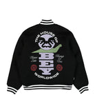 Obey Time Varsity Jacket Black Bomber & Varsity Jackets Close-up | Overkill