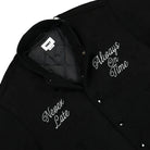 Obey Time Varsity Jacket Black Bomber & Varsity Jackets Material | Overkill