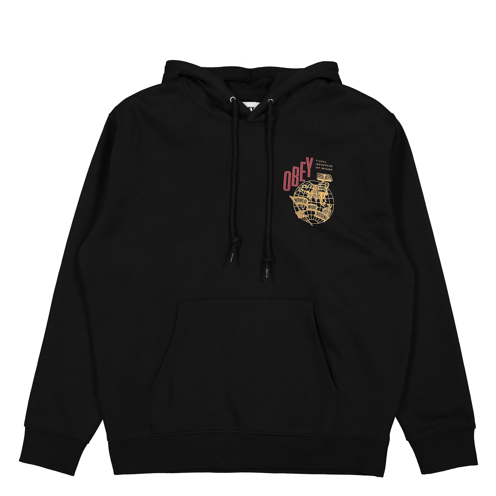 Obey Hammer Globe Hood Black Hoodies 112843155 | Overkill