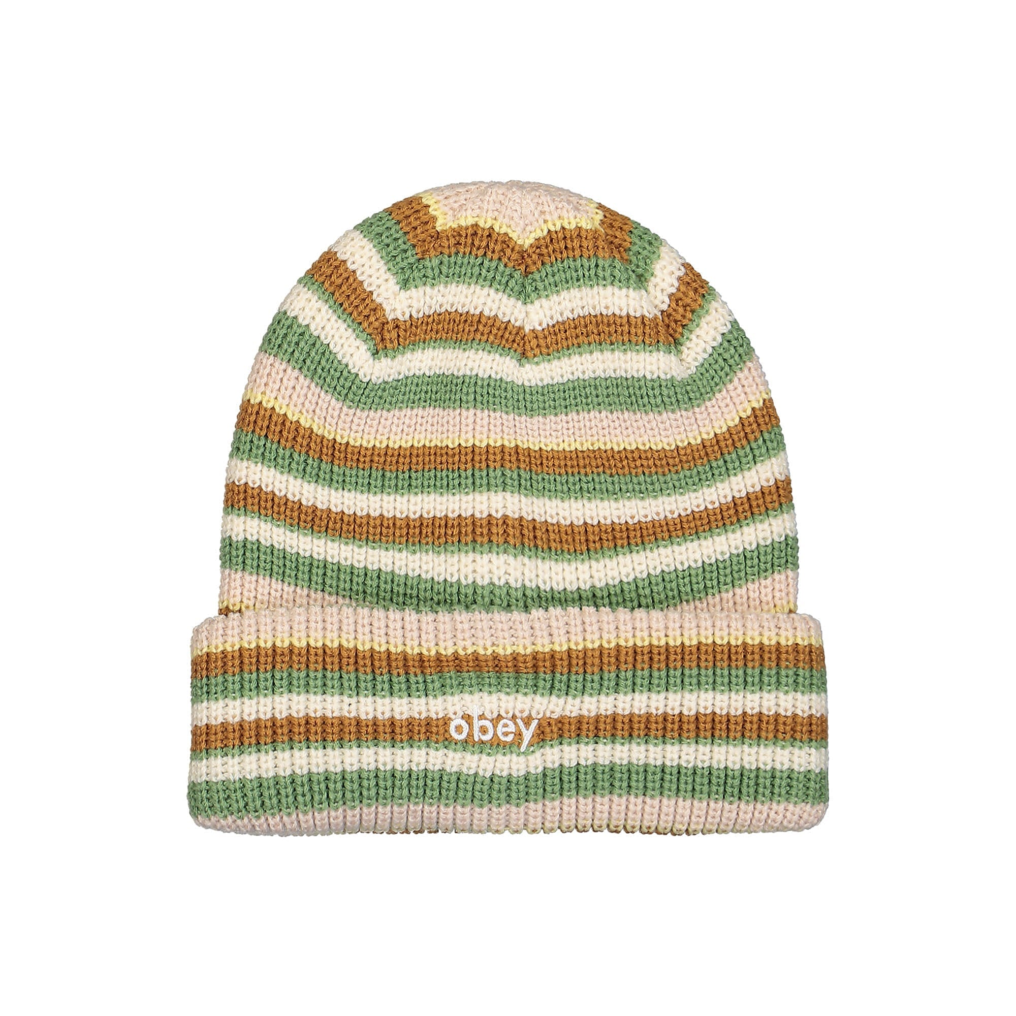 Obey Charlie Stripe Beanie Lilac Chalk Multi Beanies 100030200 | Overkill