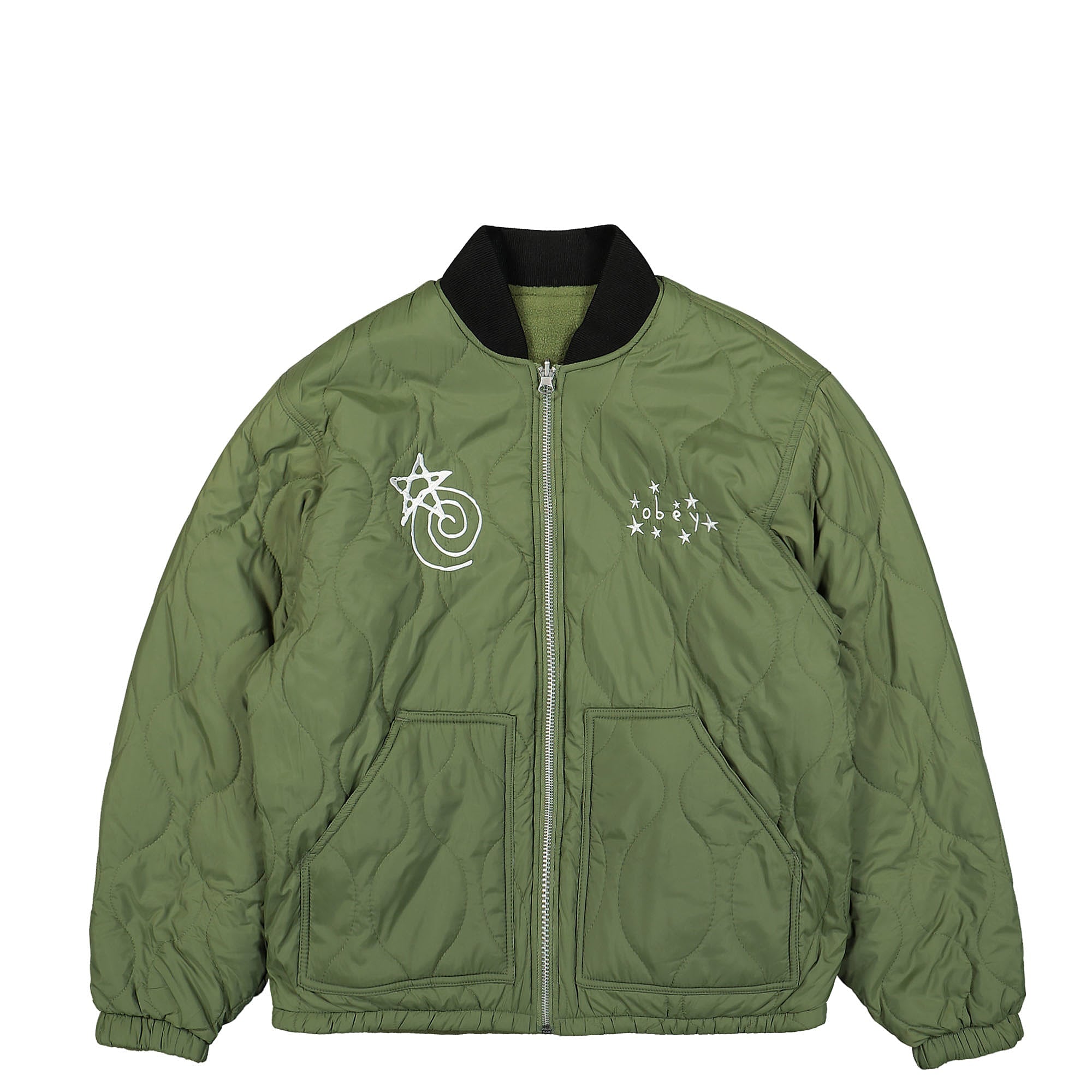 Obey Baseline Quilted Reversible Jacket 121800524 | OVERKILL