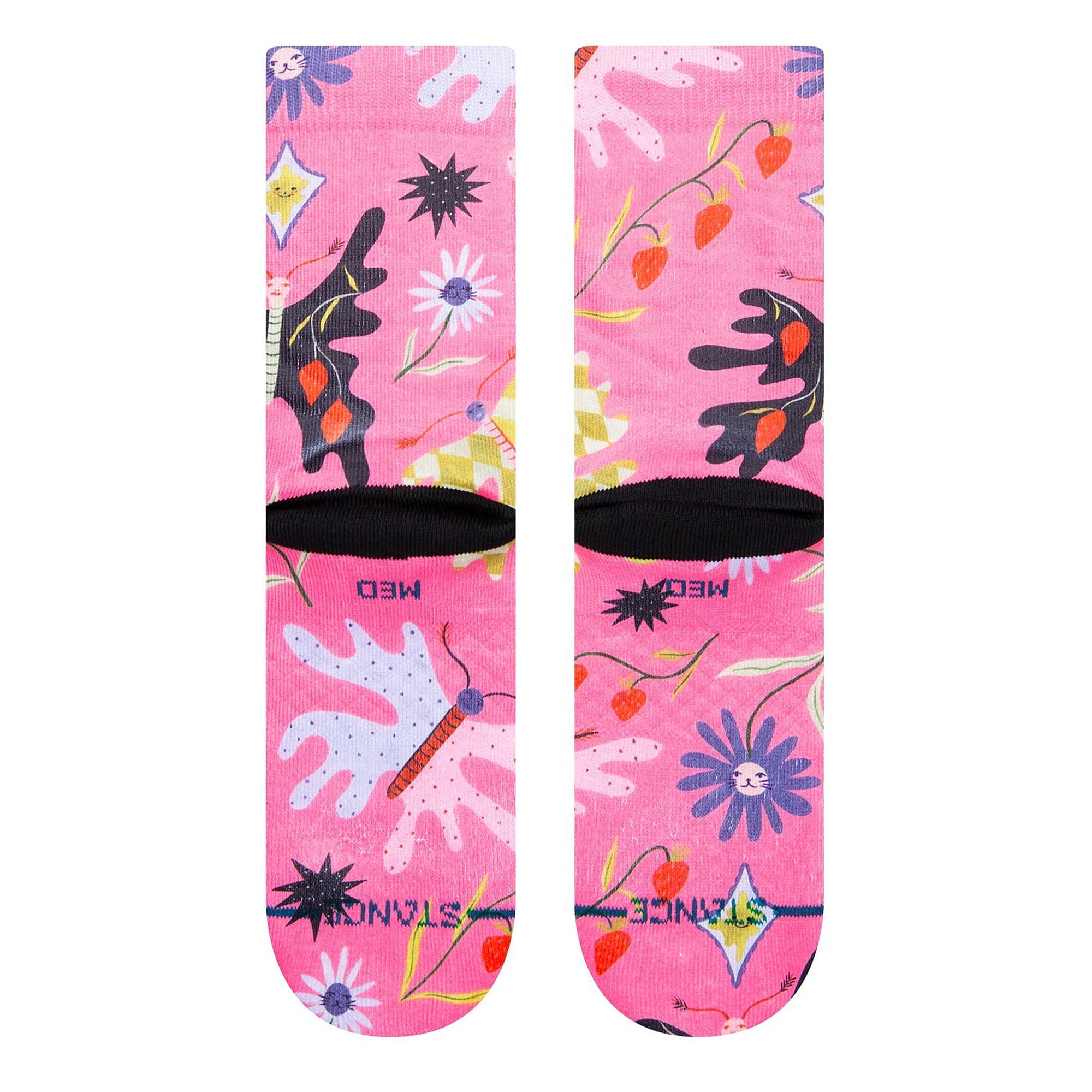 Stance Wmns Strawberry Patch Socks Pink Socks Close-up | Overkill