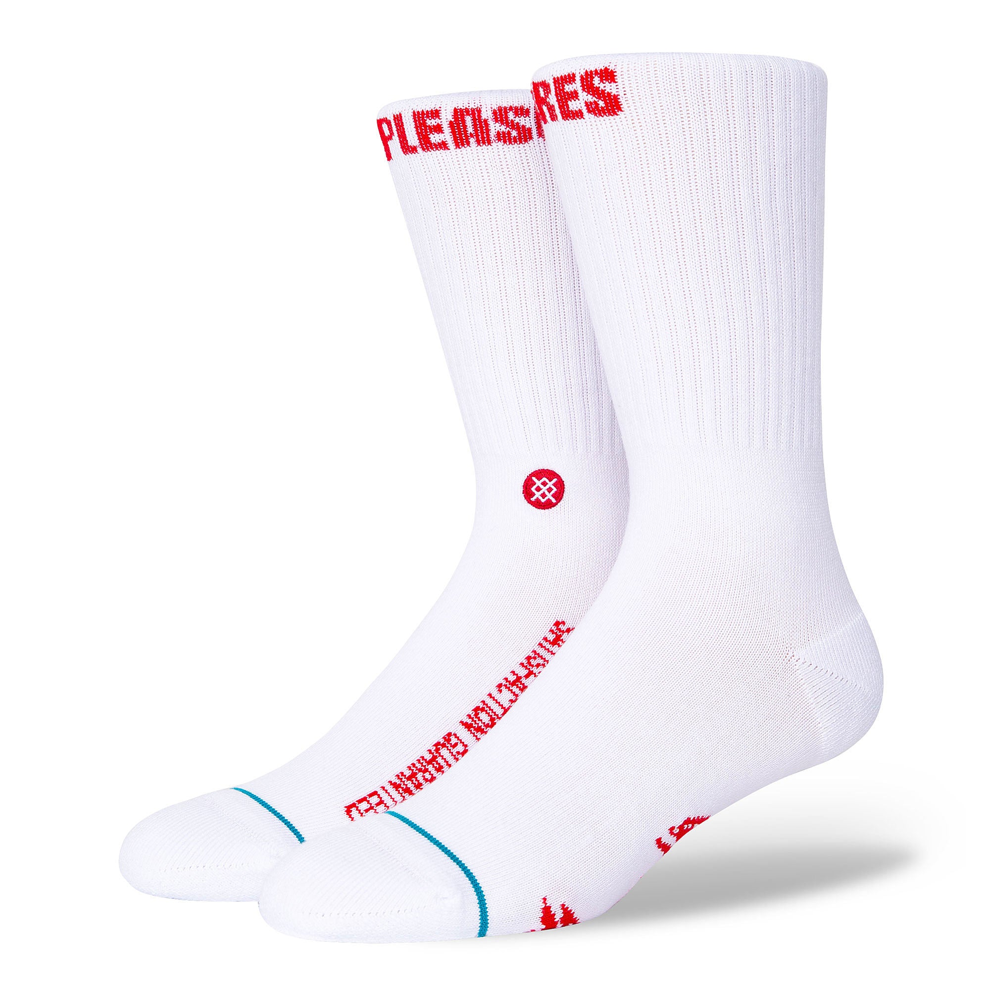 Stance Pleasures x Stance Satisfaction Guaranteed Socks White Socks A556A21SAT-WHT | Overkill