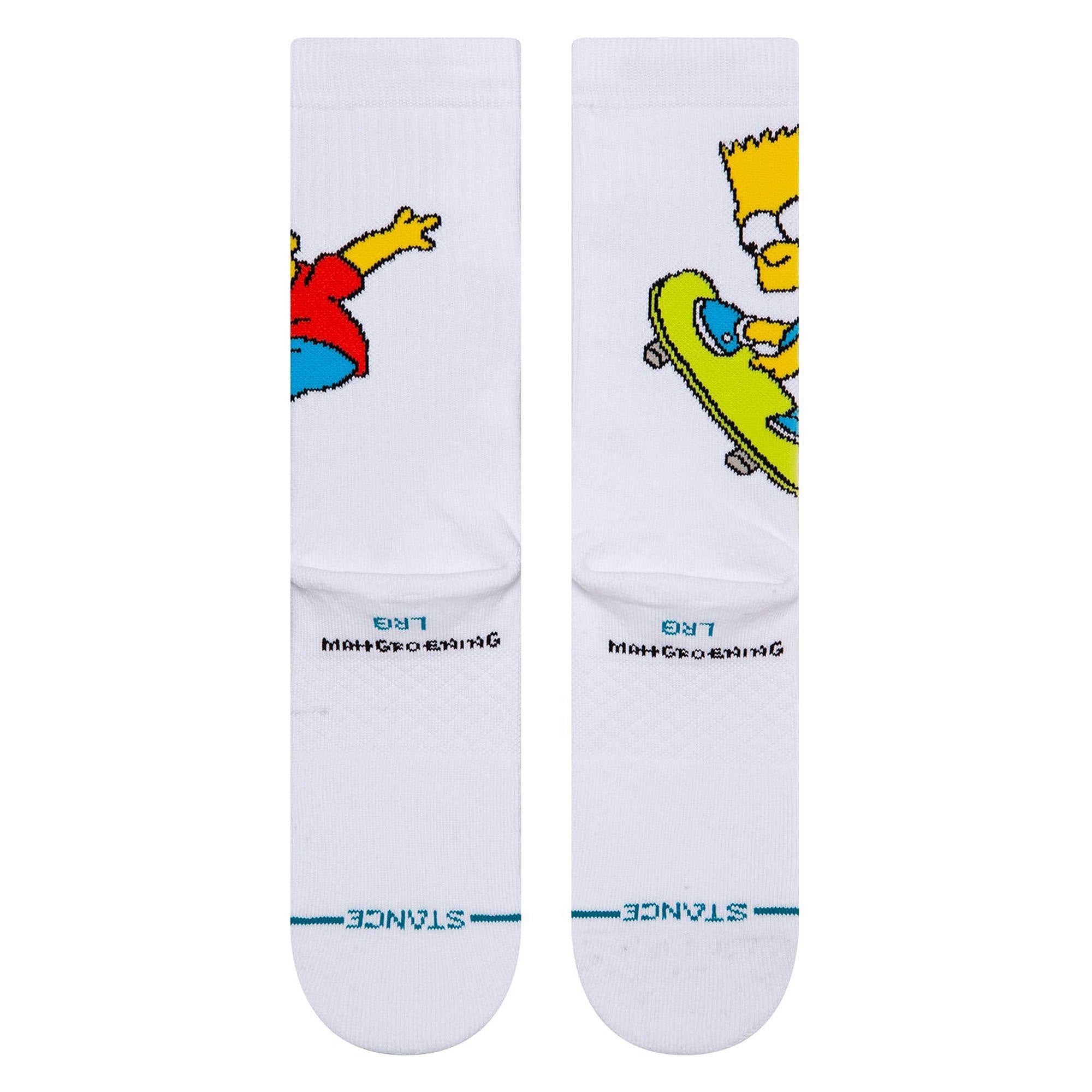 Stance Bart Simpson Socks White Socks Close-up | Overkill