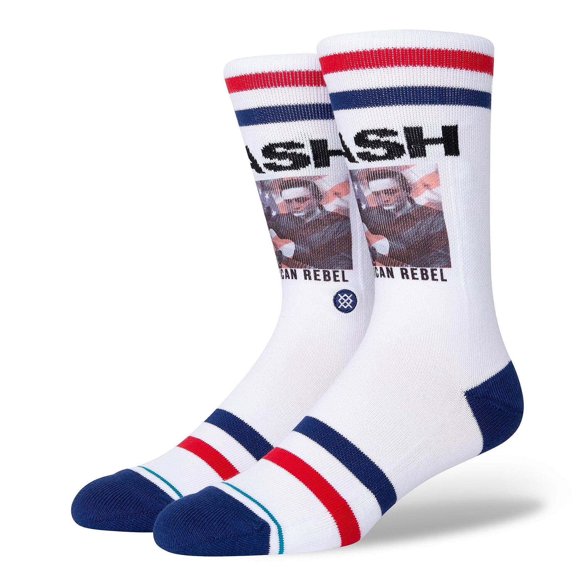 Stance Cash American Rebel Socks White Socks A556B21CAS-WHT | Overkill