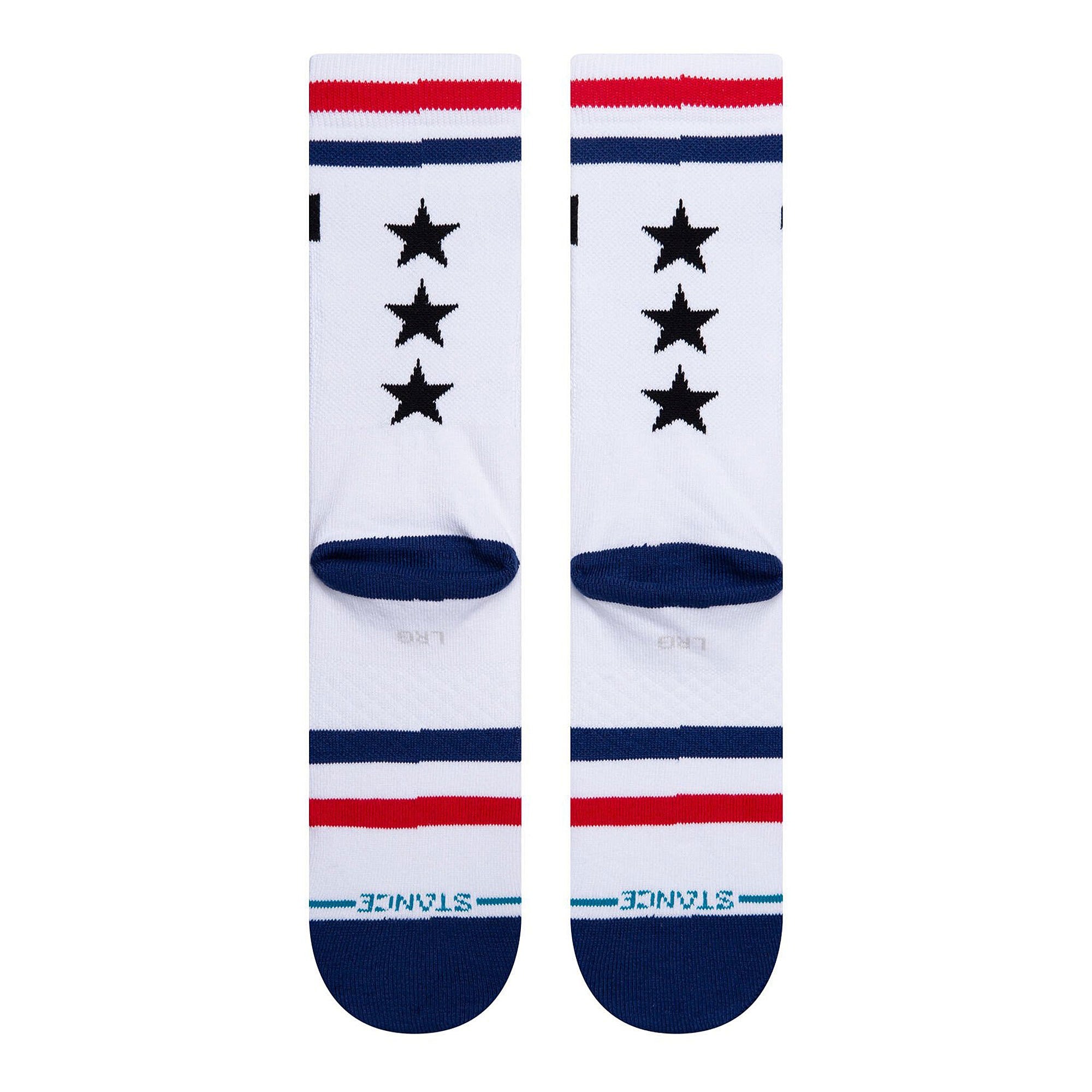 Stance Cash American Rebel Socks White Socks Close-up | Overkill