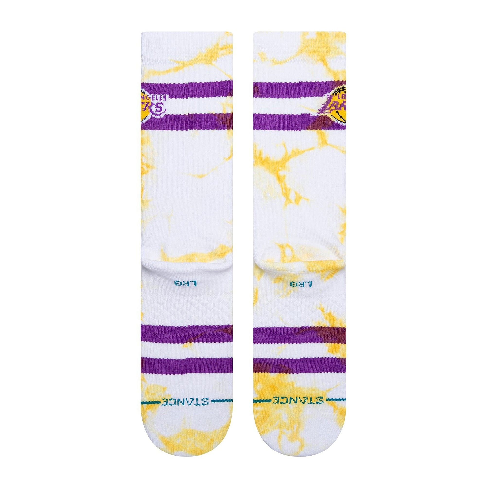 Stance Lakers Dyed Socks Gold Socks Close-up | Overkill