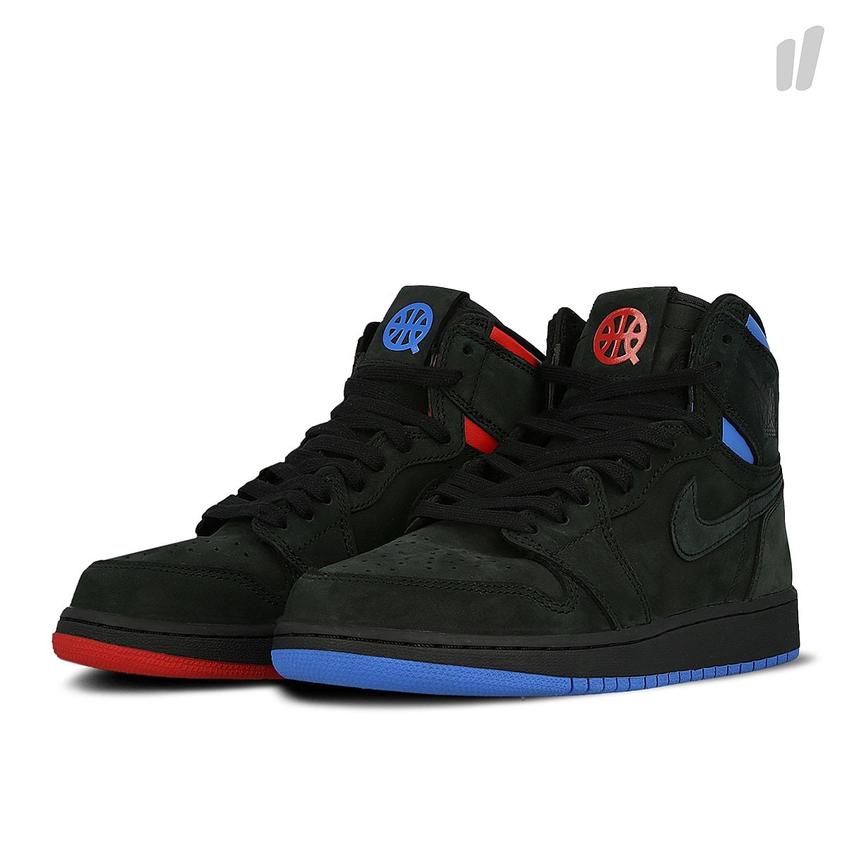 Jordan Air Jordan 1 Retro High OG Q54 Black / Italy Blue - University Red High Top Sneakers  | Overkill
