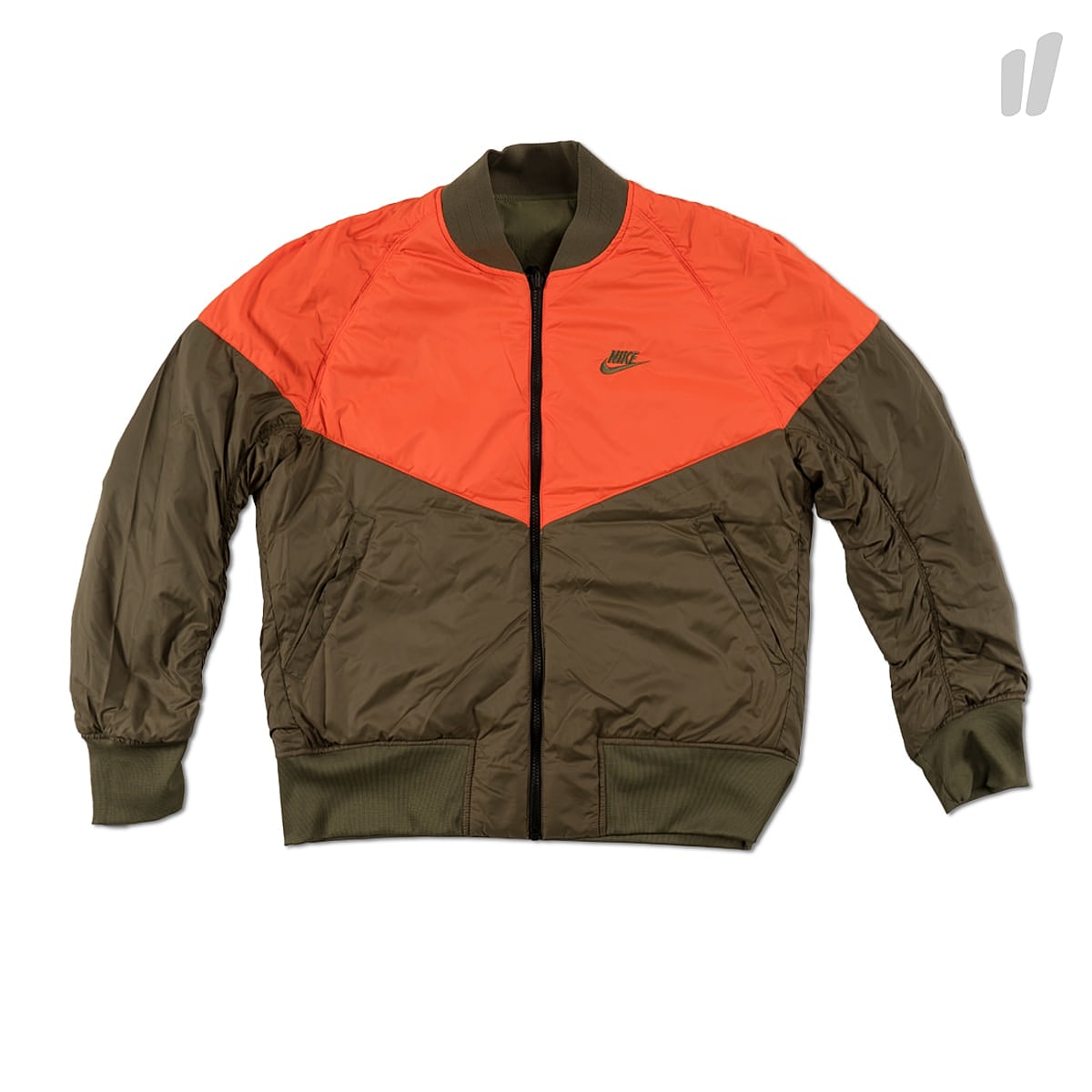 Nike Sportswear Reversible Jacket Medium Olive / Rush Orange / Medium Olive Jackets AH2033 222 | Overkill