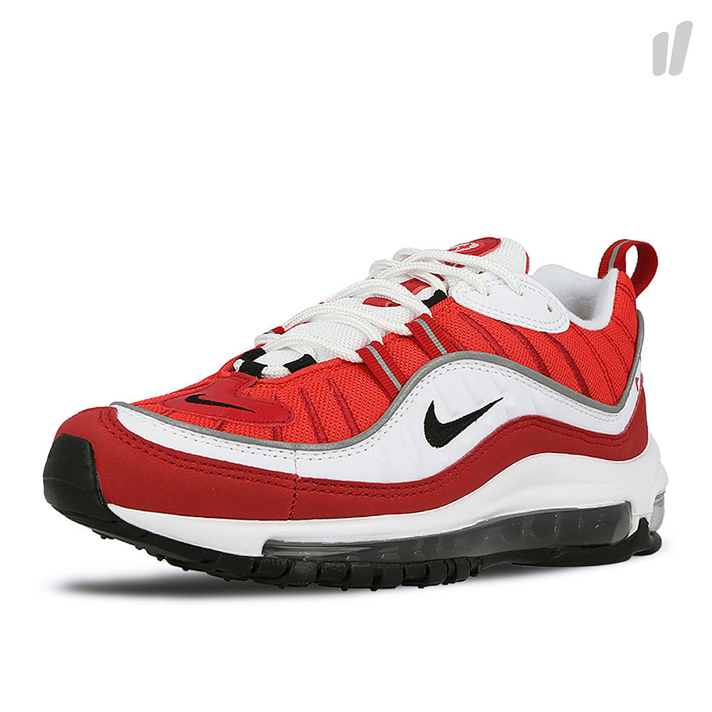 Nike wmns air max 98 White-Black - Gym Red - Reflect Silver Sneakers  Close Up | Overkill