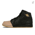 Jordan Air Jordan Wmns 1 Retro High Premium Black-Metallic Gold - Vachetta Tan High Top Sneakers AH7389 007 | Overkill