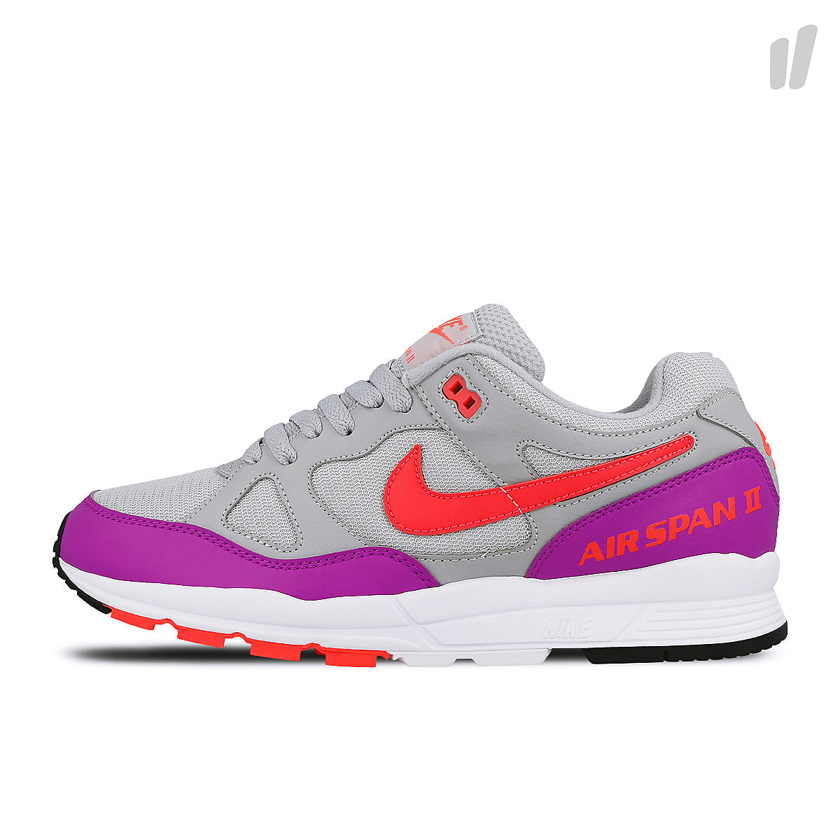 Nike air span ii Wolf Grey-Solar Red - Vivid Purpl - White Sneakers AH8047 009 | Overkill