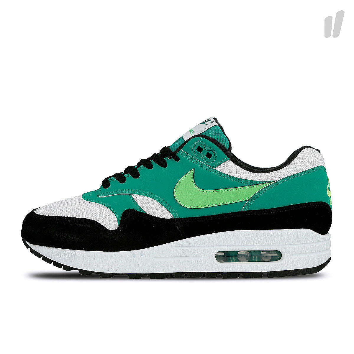 Nike air max 1 White-Green Strike - Neptune Green - Black Low Top Sneakers AH8145 107 | Overkill
