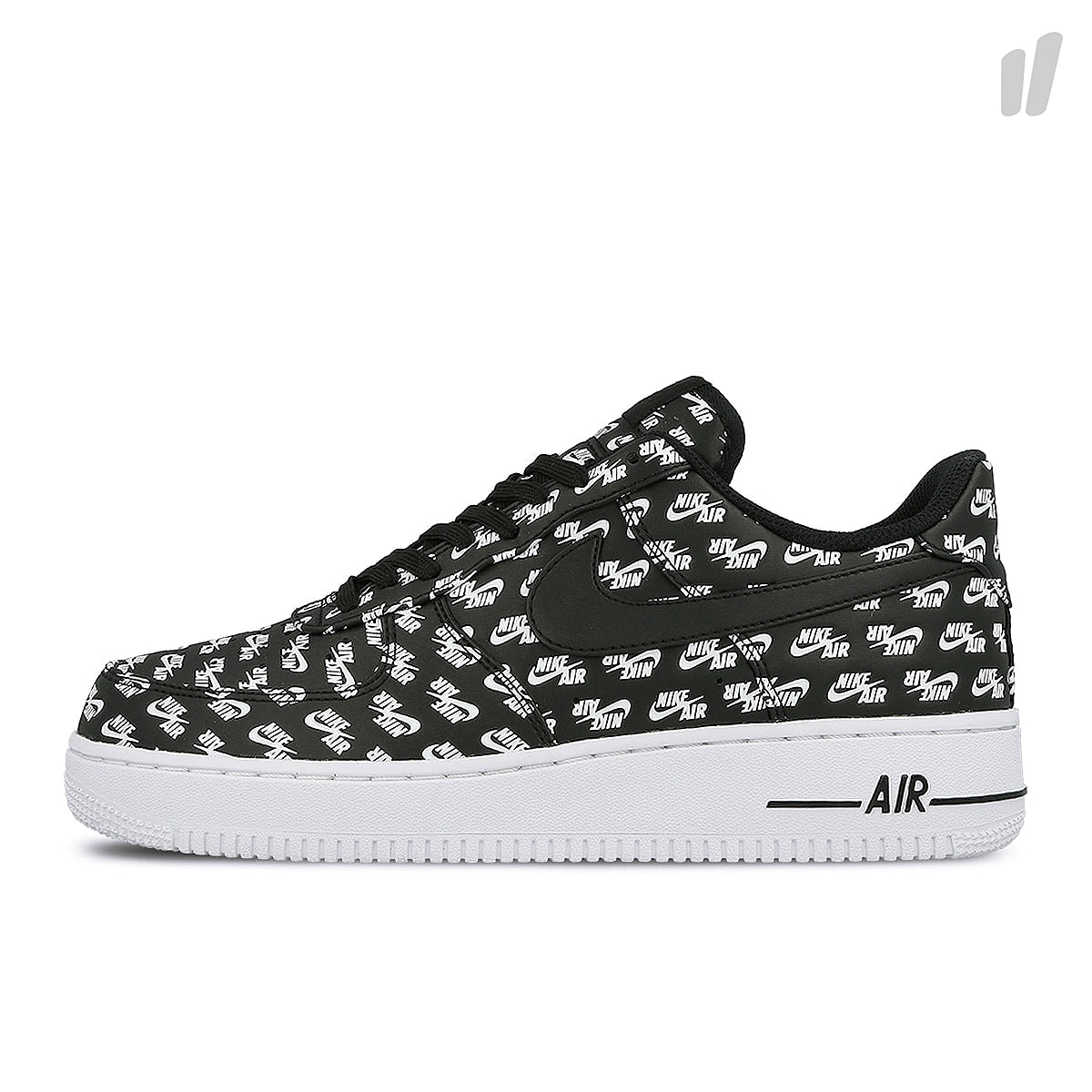Nike air force 1 `07 qs Black / Black - White Low Top Sneakers AH8462 001 | Overkill