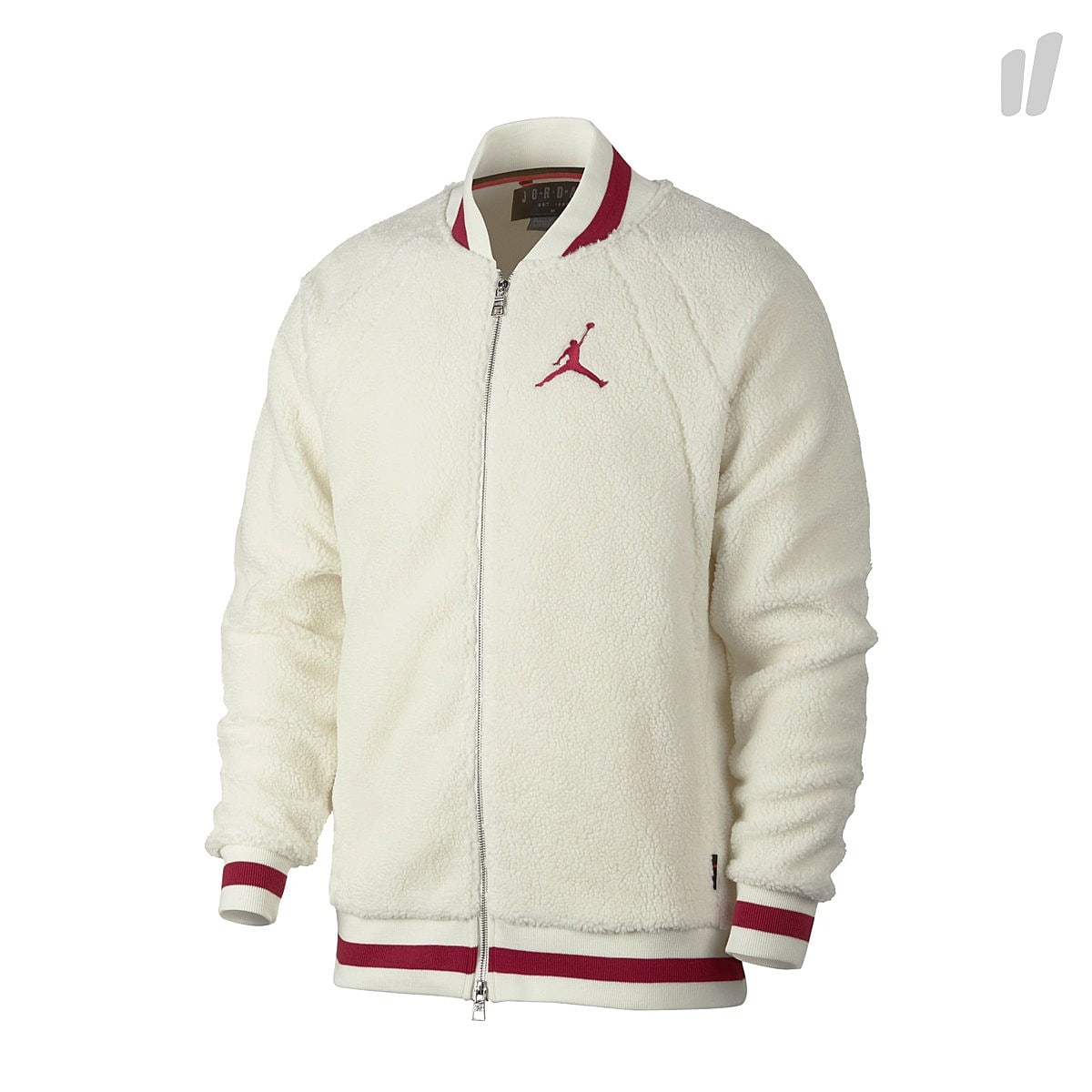 Jordan Air Jordan Shearling Fleece Jacket Sail / Gym Red Fleece Jackets AH9748 133 | Overkill